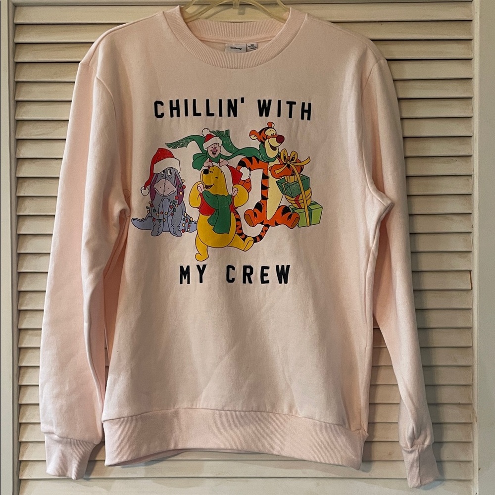 Disney Light Pink Crewneck Sweater - Chillin' with My Crew